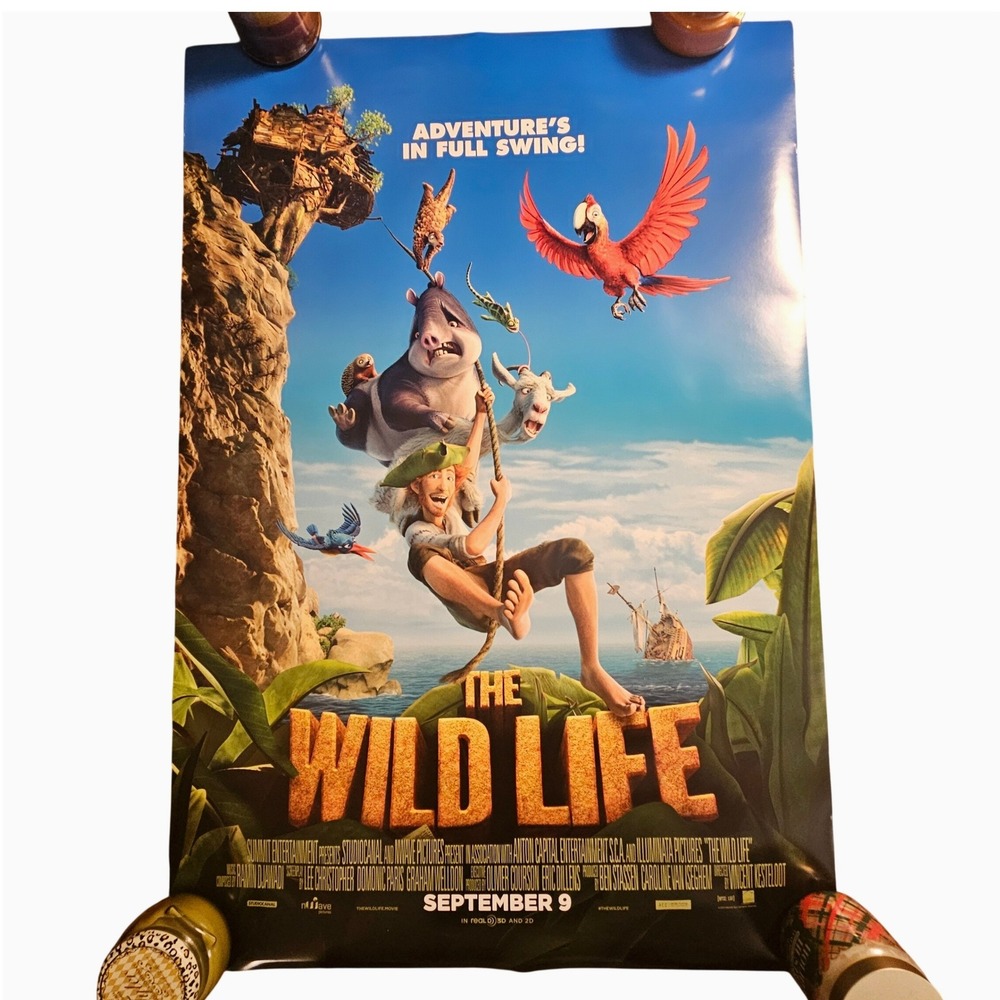 The Wild‎ Life 2016 Original Advance Movie Poster 27x40 Robinson Crusoe Rare D/S